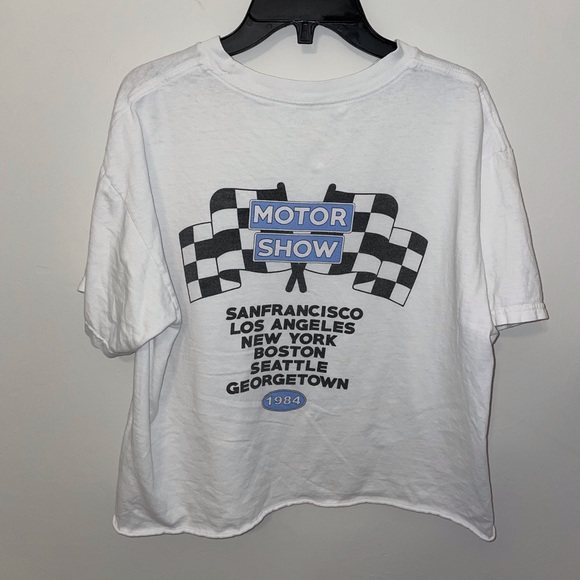 Brandy Melville Motorshow Cropped White Tee - Picture 3 of 3